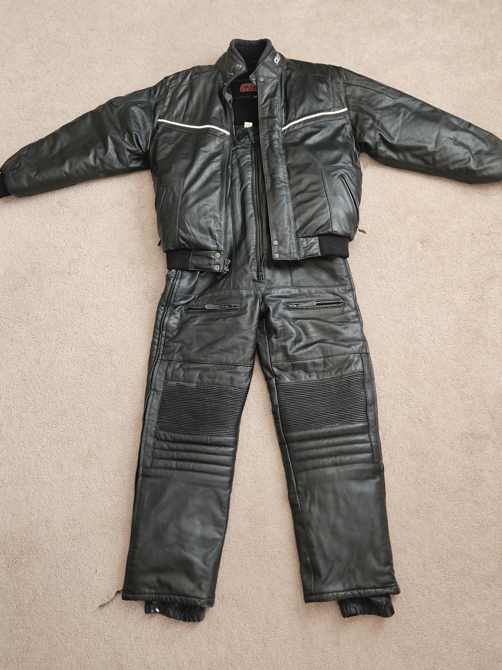 Men's/Women's CKX Black Leather Jacket & Pant Set